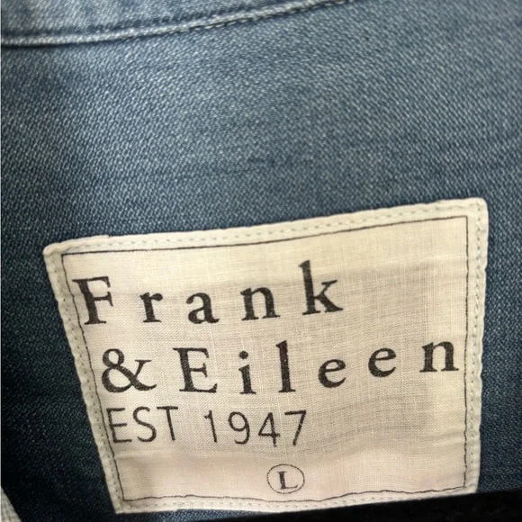 Frank & Eileen Denim Shirt Dress Large - Picture 2 of 4